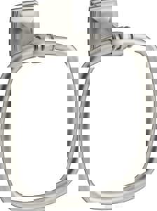 Square Closed Towel Ring in Vibrant Brushed Nickel